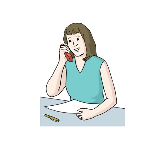 Illustration - Frau am telefonieren
