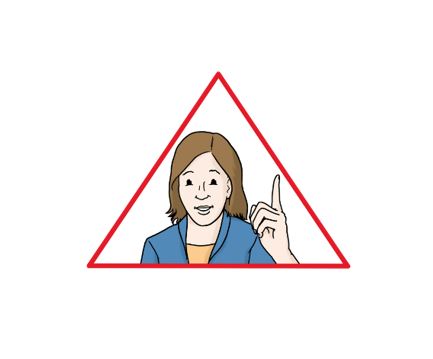 Illustration - Frau mit erhobenem Finger