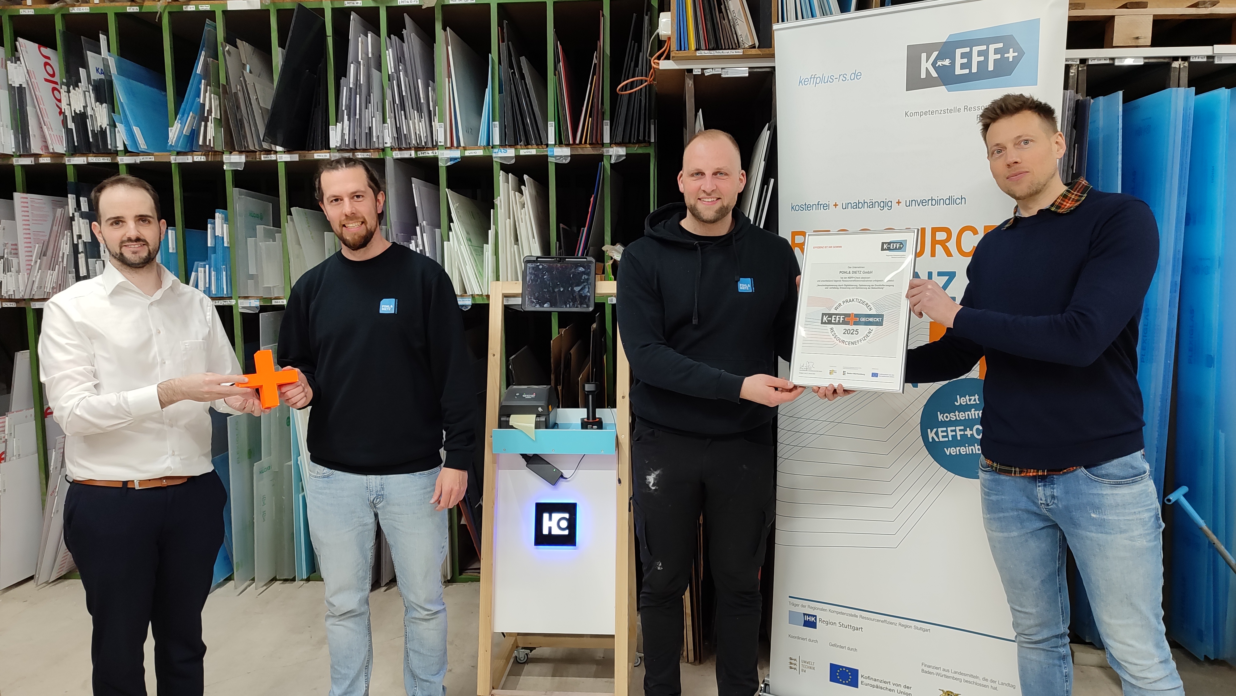 Übergabe des KEFF+Labels an die Pohl und Dietz GmbH