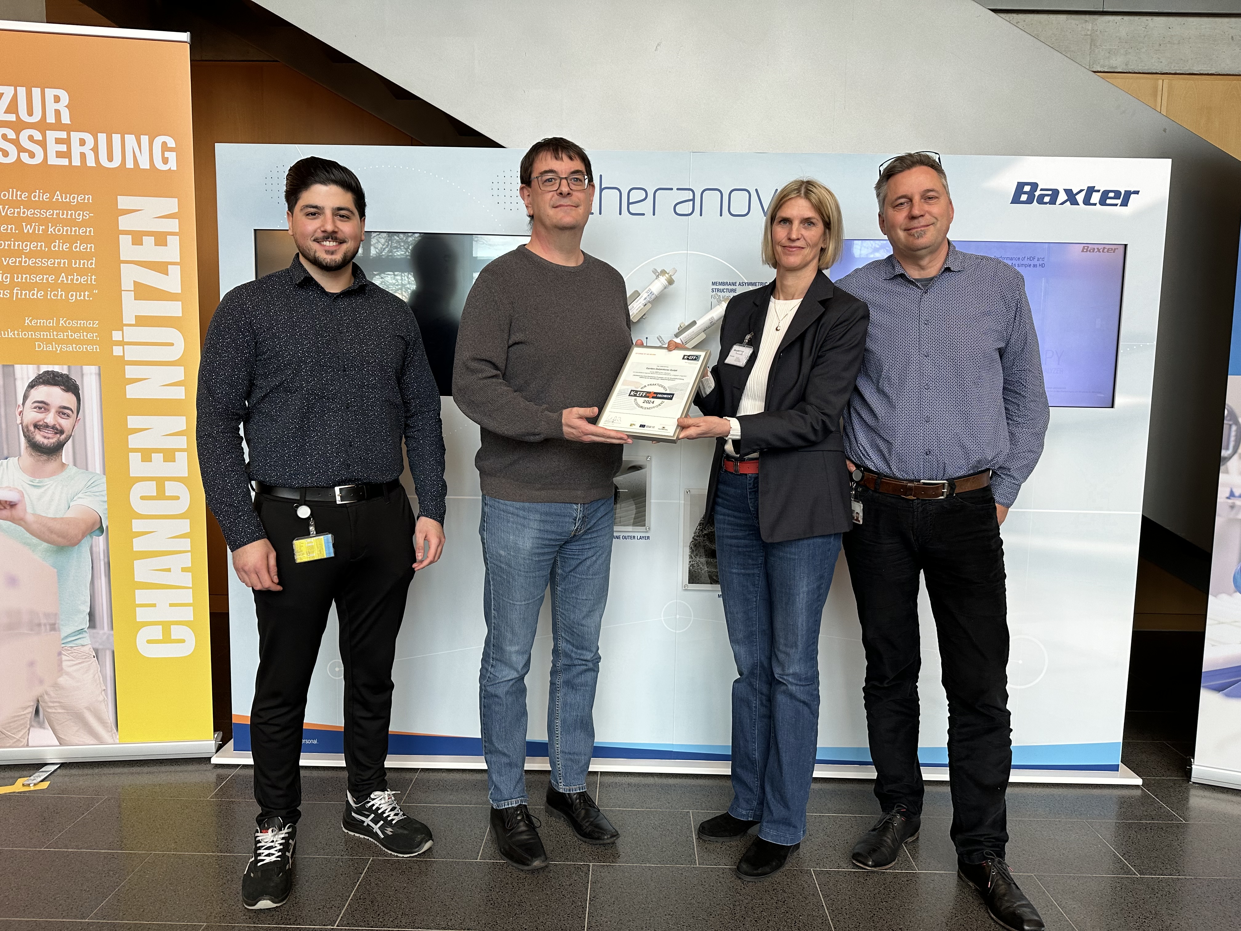 Übergabe des KEFF+Labels an die Gambro Dialysatoren GmbH