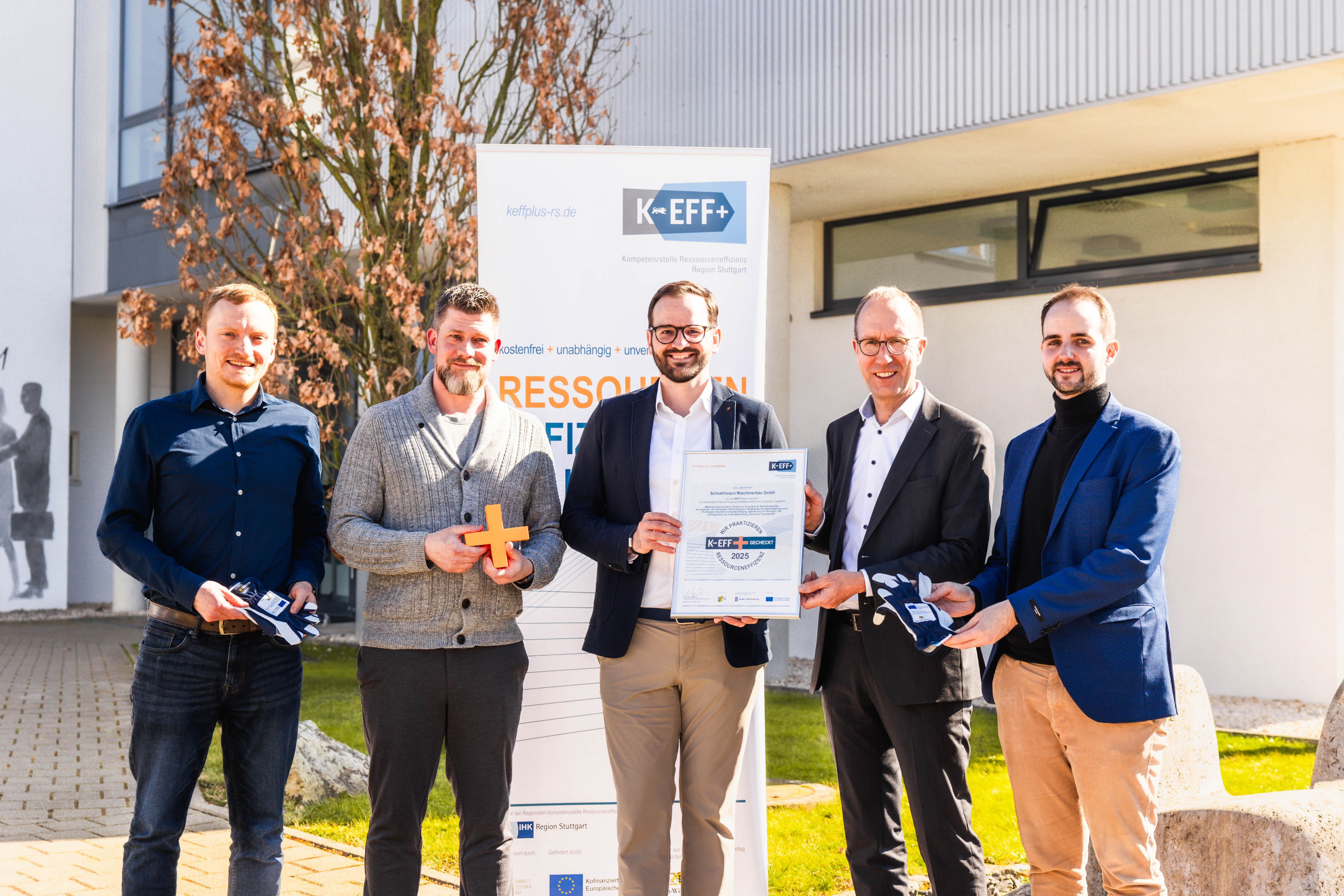 Übergabe des KEFF+Labels an die Schnaithmann Maschinenbau GmbH