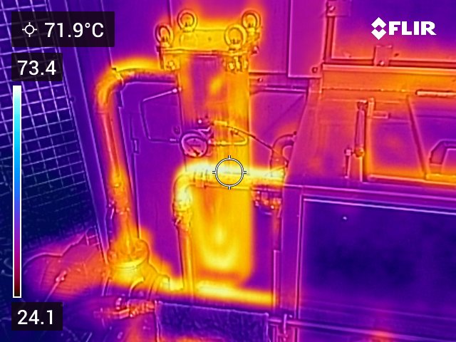 Aufnahme einer Wärmebildkamera