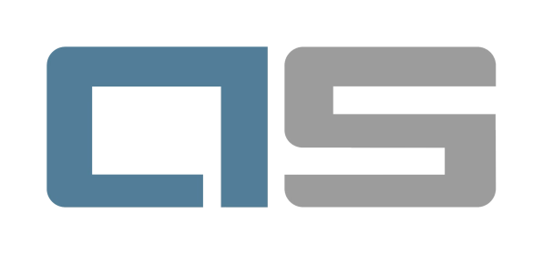 Das Logo der AS Strömungstechnik GmbH in blau und grau