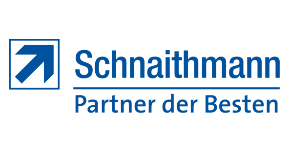 Das Logo der Schnaithmann Maschinenbau GmbH in blauen Druckbuchstaben